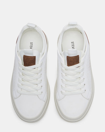 Kids' OASYS White Boys' Low-Top Lace-Up Sneakers - Steve Madden