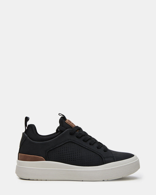 Kids' OASYS Black Boys' Low-Top Lace-Up Sneakers - Steve Madden