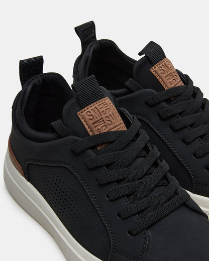 Kids' OASYS Black Boys' Low-Top Lace-Up Sneakers - Steve Madden