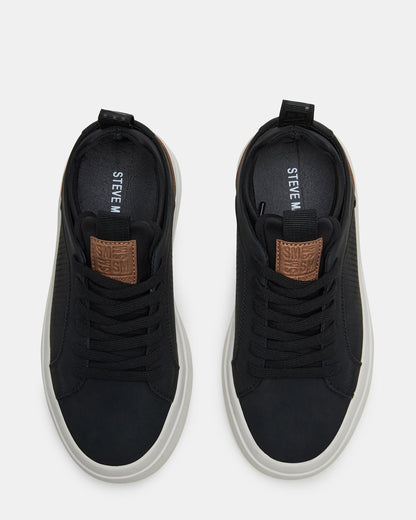Kids' OASYS Black Boys' Low-Top Lace-Up Sneakers - Steve Madden