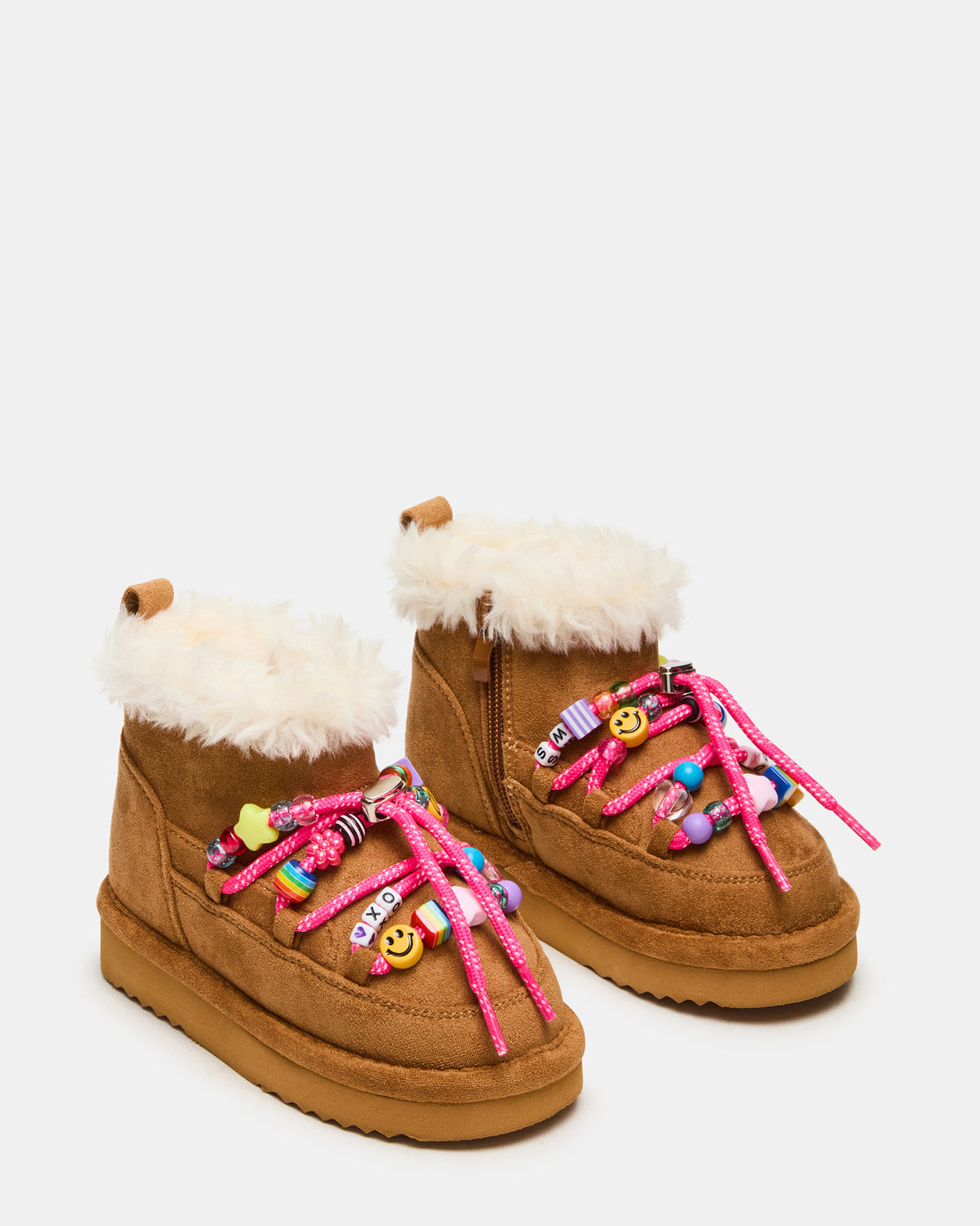 Toddlers' GLAZER Cognac Girls' Lace-Up Ankle Boot - Steve Madden