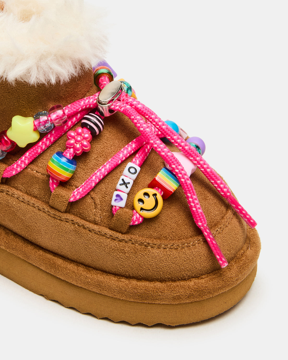 Toddlers' GLAZER Cognac Girls' Lace-Up Ankle Boot - Steve Madden