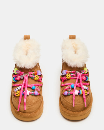 Toddlers' GLAZER Cognac Girls' Lace-Up Ankle Boot - Steve Madden