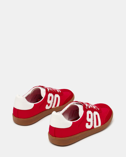 PACEY Red Multi Low-Top Lace-Up 90's Women's Sneaker - Steve Madden