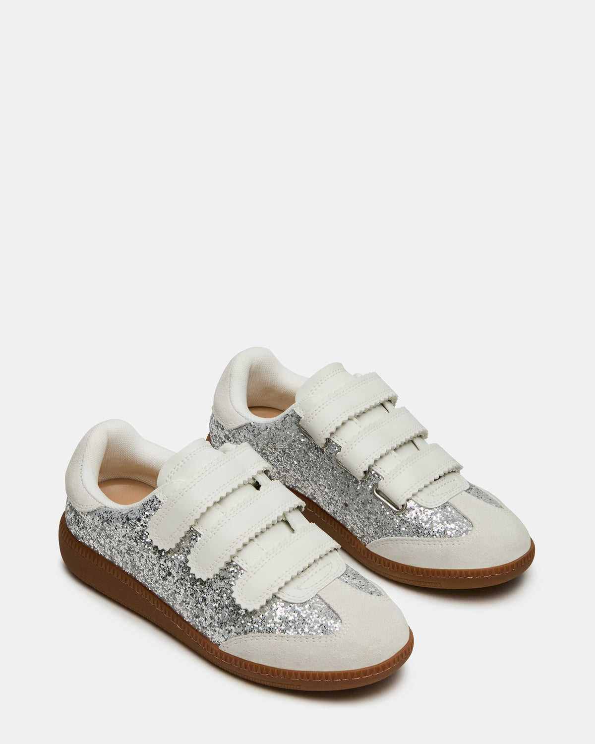 MOMENTUM Multi Glitter Velcro Low-Top Women's Sneakers - Steve Madden