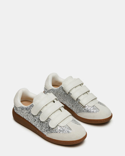 MOMENTUM Multi Glitter Velcro Low-Top Women's Sneakers - Steve Madden
