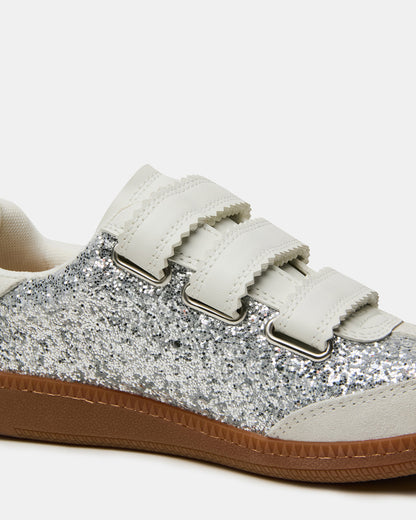 MOMENTUM Multi Glitter Velcro Low-Top Women's Sneakers - Steve Madden