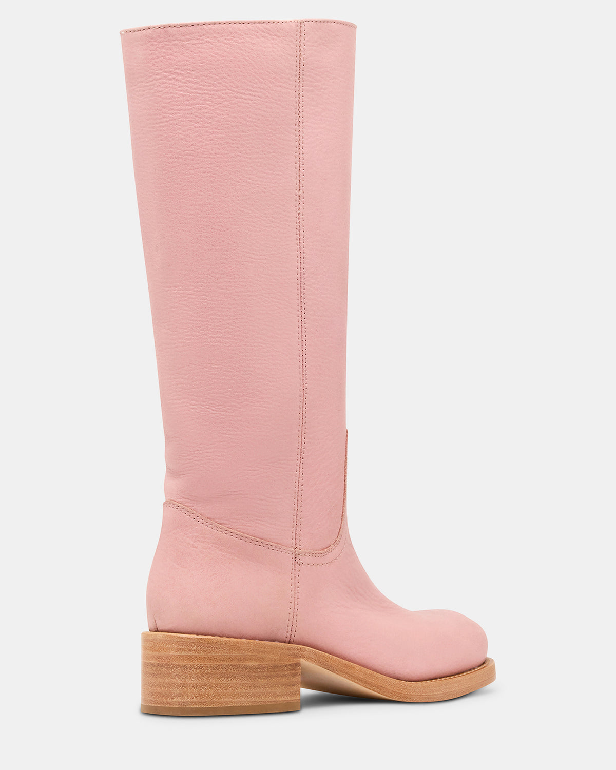 RIGGS Pink Leather Square-Toe Women's Boot - Steve Madden