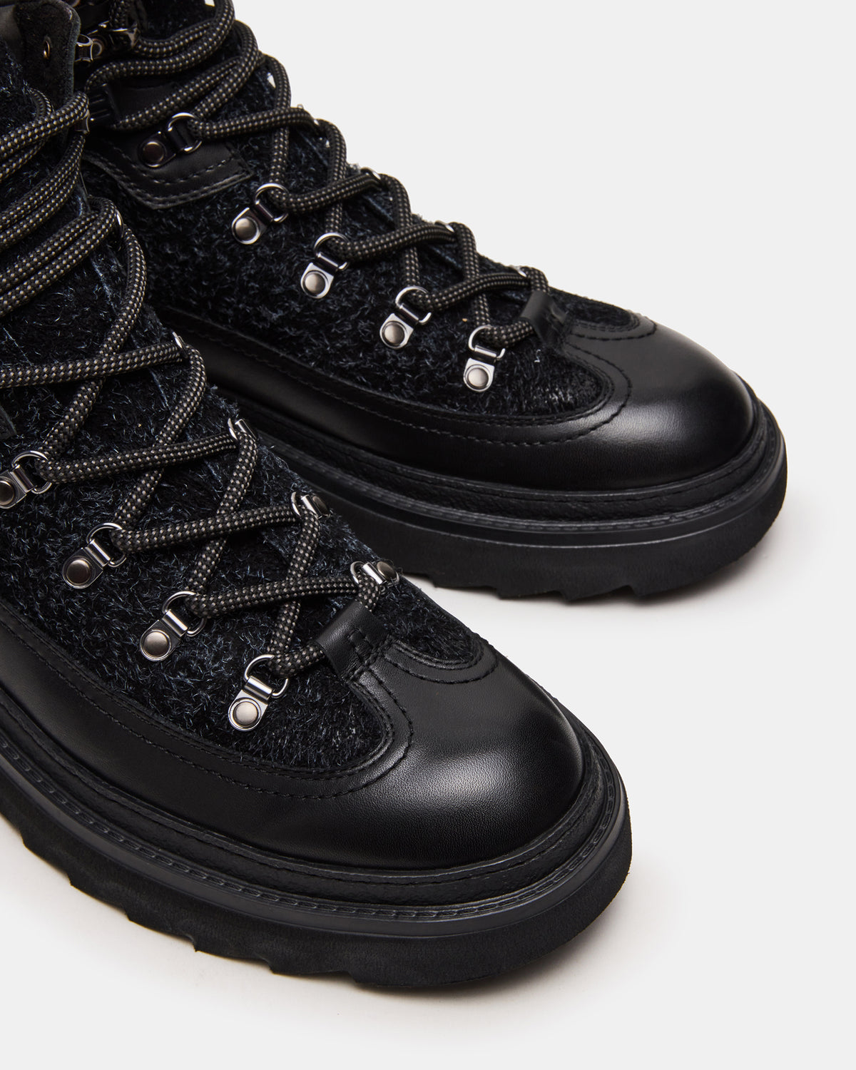 YOSEMITE Black Multi Lace-Up Lug Men's Ankle Boot - Steve Madden