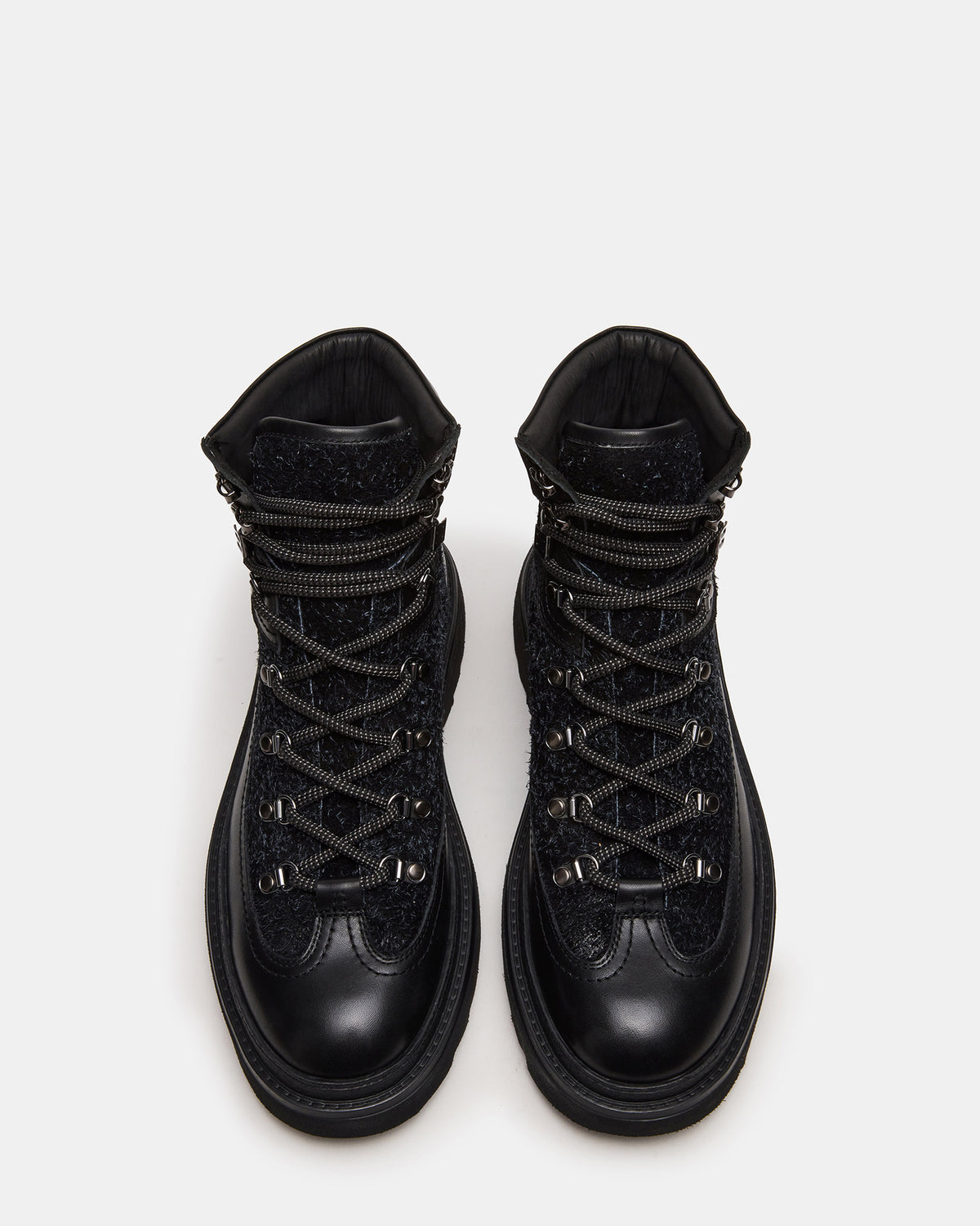YOSEMITE Black Multi Lace-Up Lug Men's Ankle Boot - Steve Madden