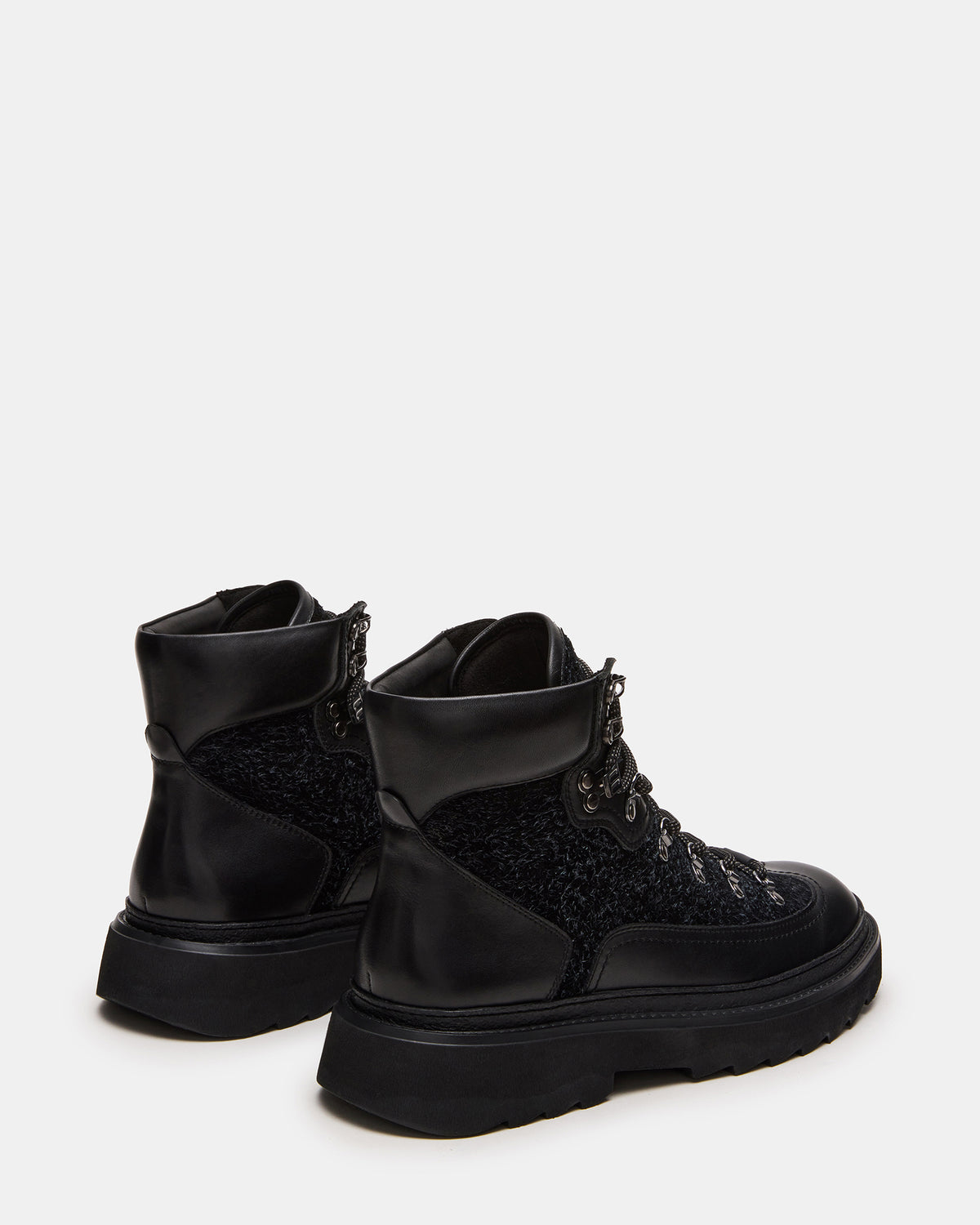 YOSEMITE Black Multi Lace-Up Lug Men's Ankle Boot - Steve Madden