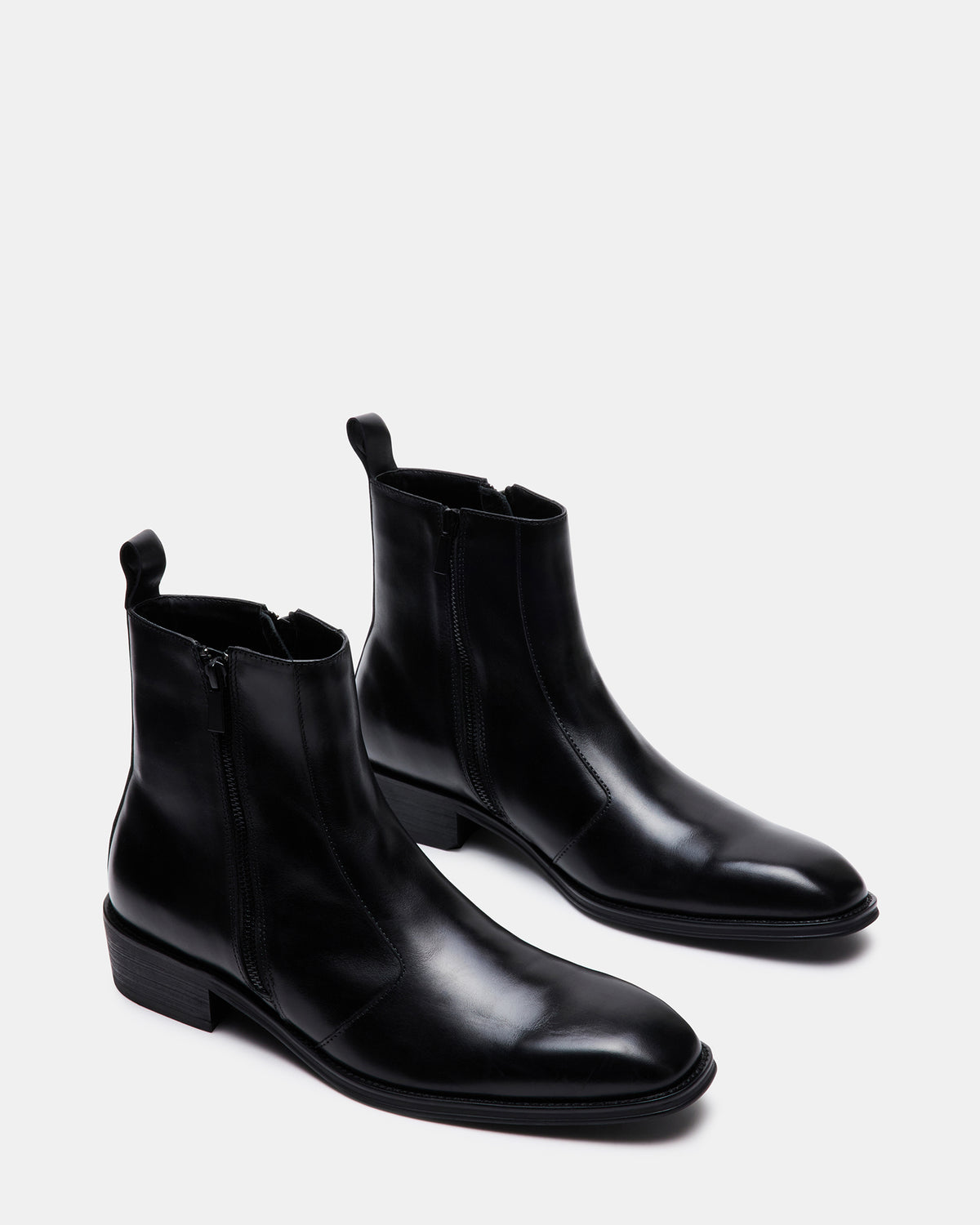 HAYNES Black Leather Men's Ankle Boot - Steve Madden