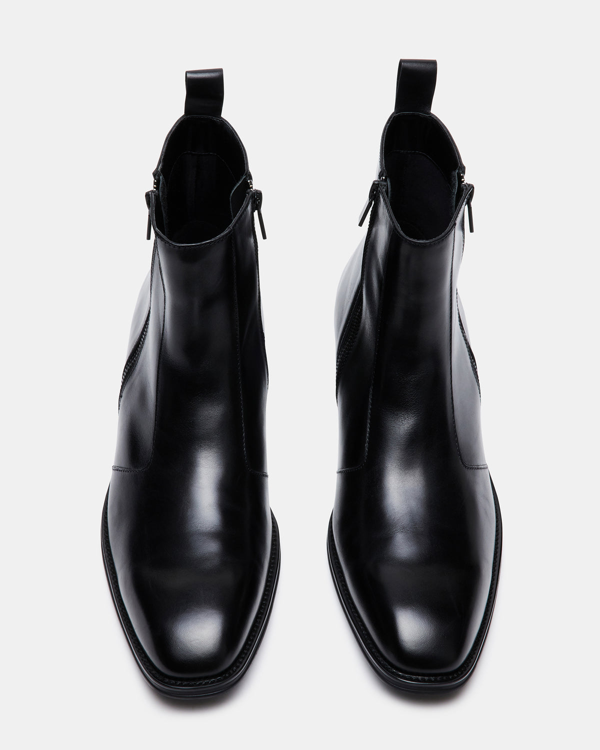 HAYNES Black Leather Men's Ankle Boot - Steve Madden