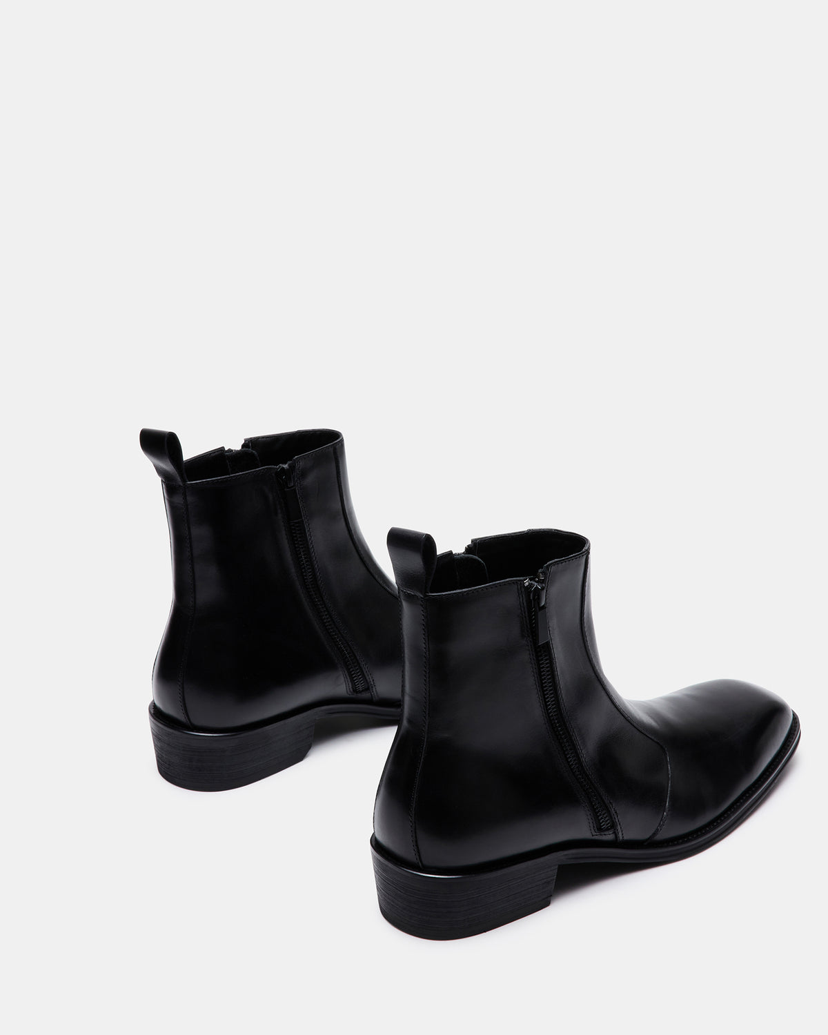 HAYNES Black Leather Men's Ankle Boot - Steve Madden