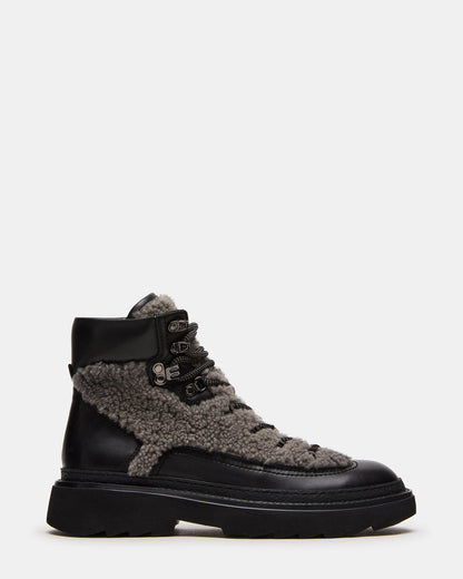 YOSEMITE Grey Multi Lace-Up Lug Men's Ankle Boot - Steve Madden