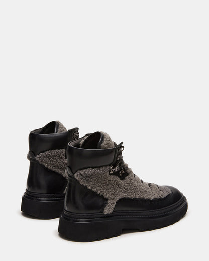 YOSEMITE Grey Multi Lace-Up Lug Men's Ankle Boot - Steve Madden