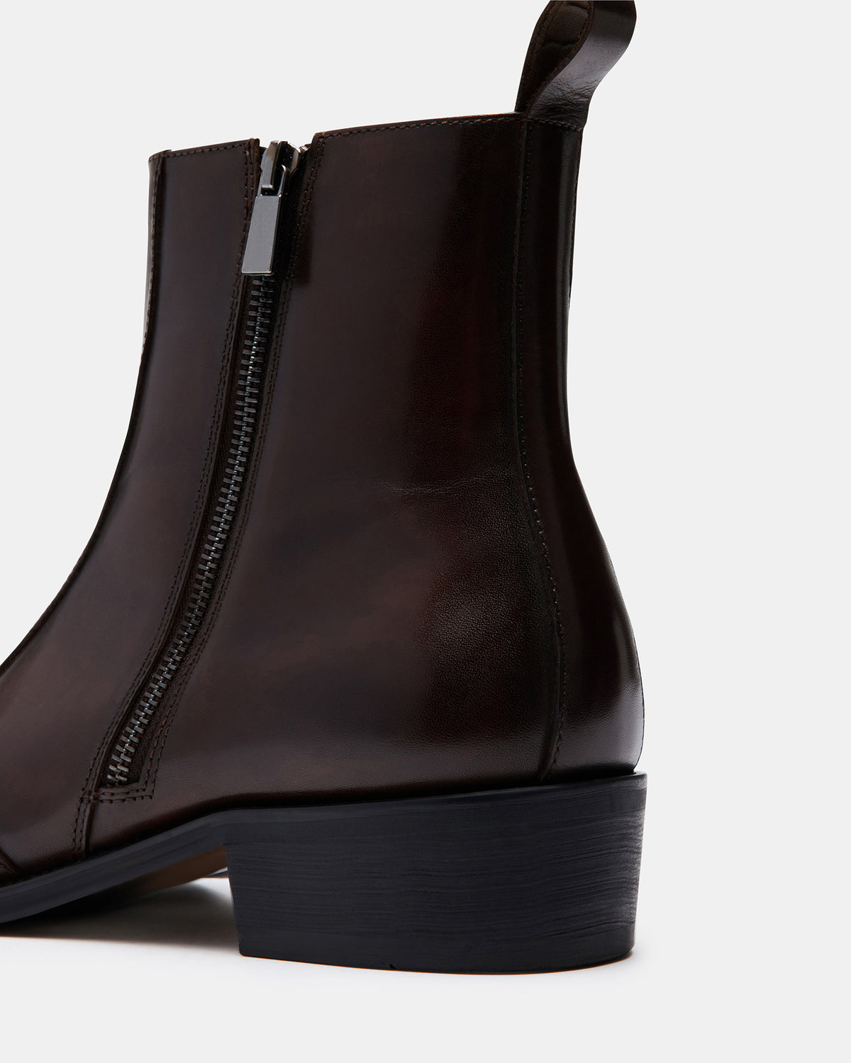 HAYNES Brown Leather Men's Ankle Boot - Steve Madden