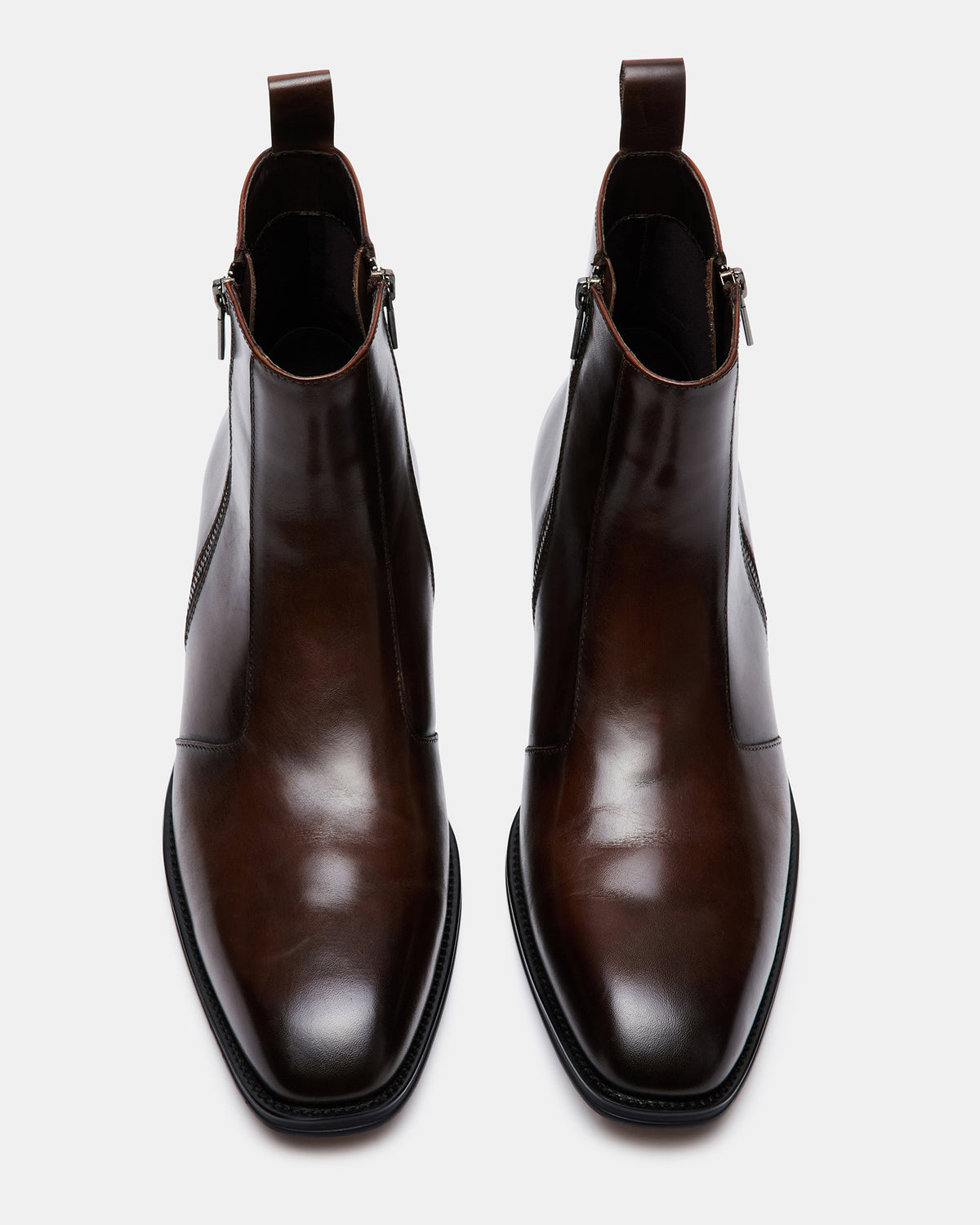 HAYNES Brown Leather Men's Ankle Boot - Steve Madden
