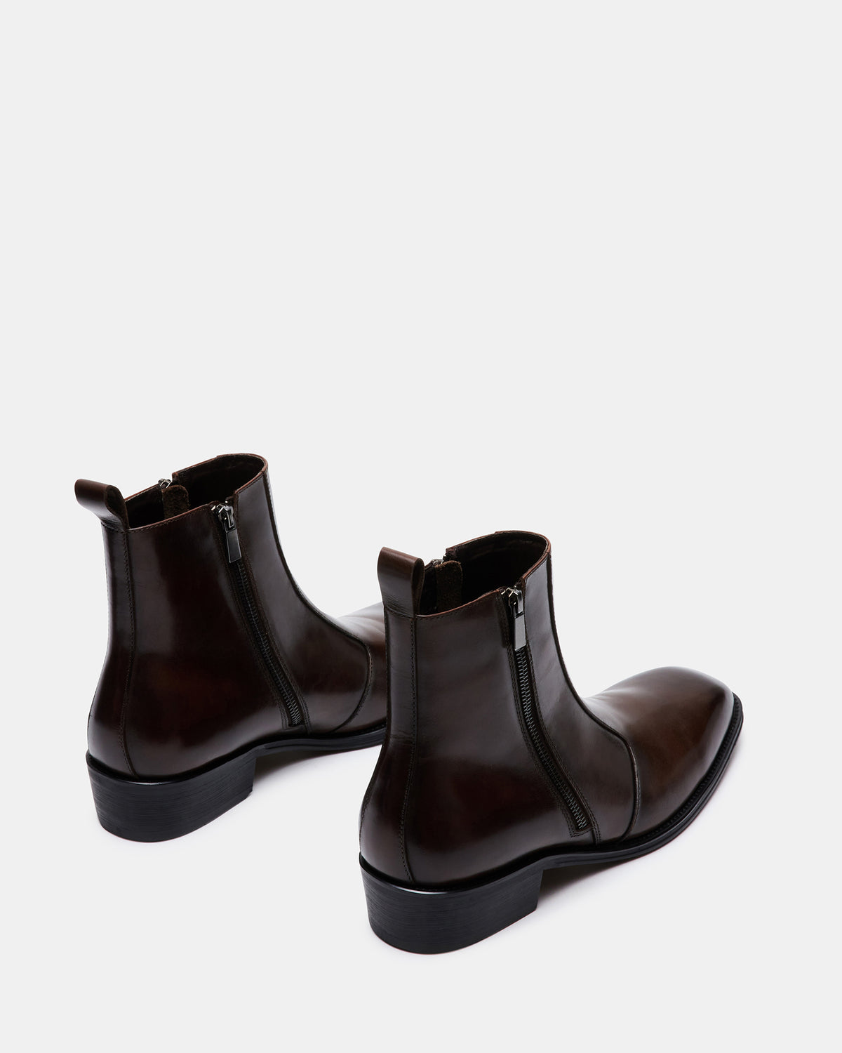 HAYNES Brown Leather Men's Ankle Boot - Steve Madden
