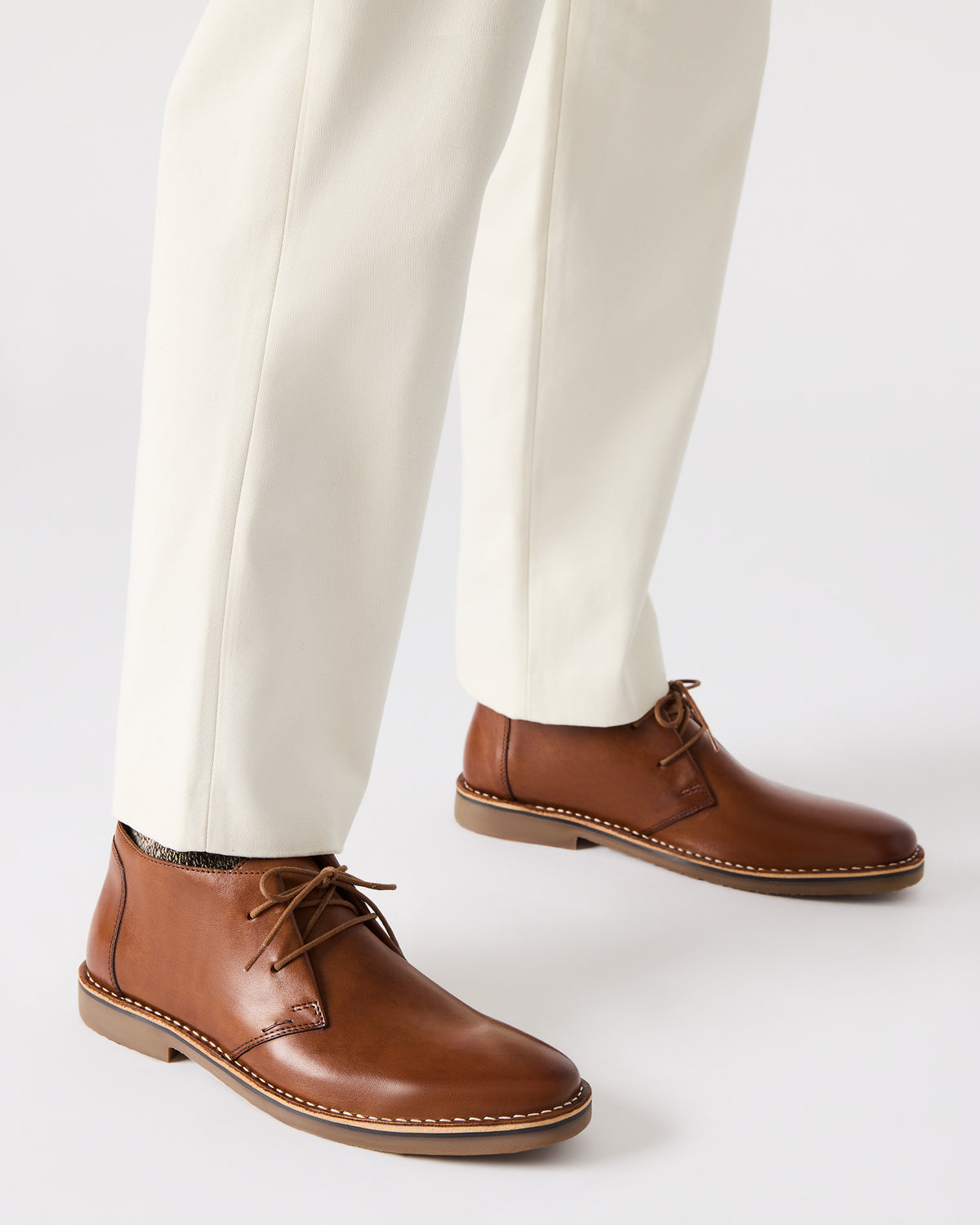 HARROS Tan Leather Men's Ankle Boots - Steve Madden