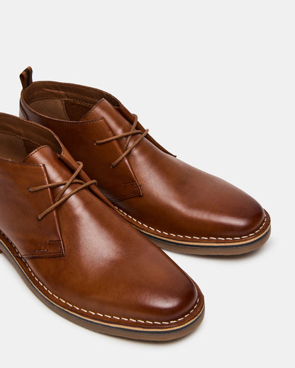 HARROS Tan Leather Men's Ankle Boots - Steve Madden