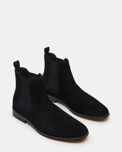 ALDAIR Black Suede Chelsea Men's Ankle Boot - Steve Madden