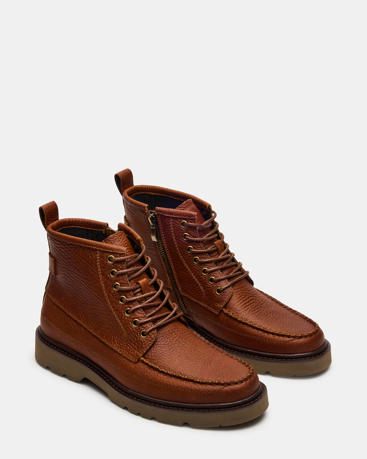 DAEL Brown Leather Lace-Up Men's Ankle Boot - Steve Madden