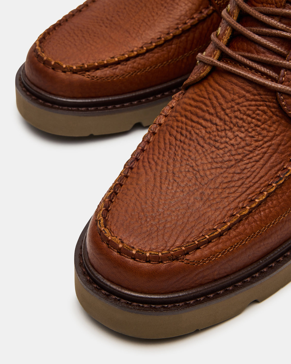 DAEL Brown Leather Lace-Up Men's Ankle Boot - Steve Madden