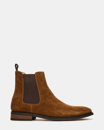 ALDAIR Chestnut Suede Chelsea Men's Ankle Boot - Steve Madden