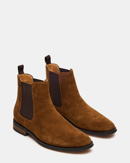 ALDAIR Chestnut Suede Chelsea Men's Ankle Boot - Steve Madden
