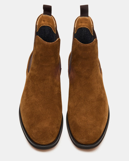 ALDAIR Chestnut Suede Chelsea Men's Ankle Boot - Steve Madden