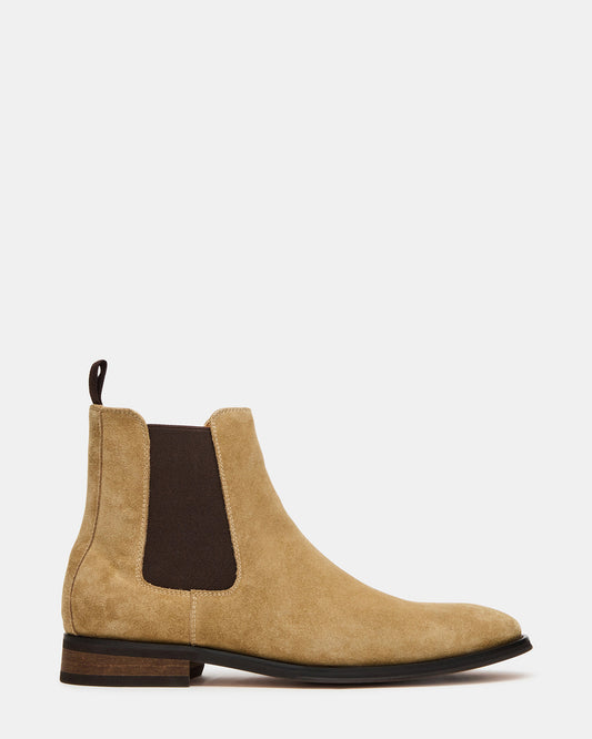 ALDAIR Taupe Suede Chelsea Men's Ankle Boot - Steve Madden