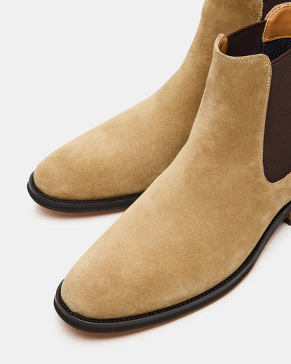 ALDAIR Taupe Suede Chelsea Men's Ankle Boot - Steve Madden