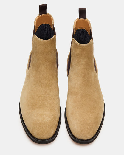 ALDAIR Taupe Suede Chelsea Men's Ankle Boot - Steve Madden
