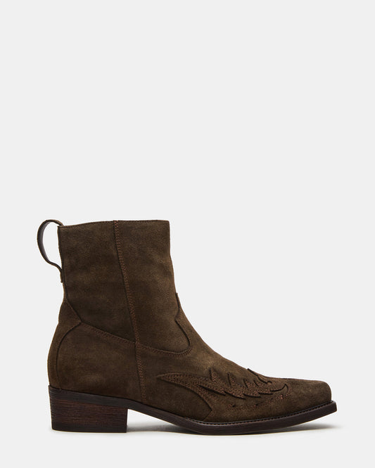 SANTANA Green Olive Western Men's Ankle Boot - Steve Madden