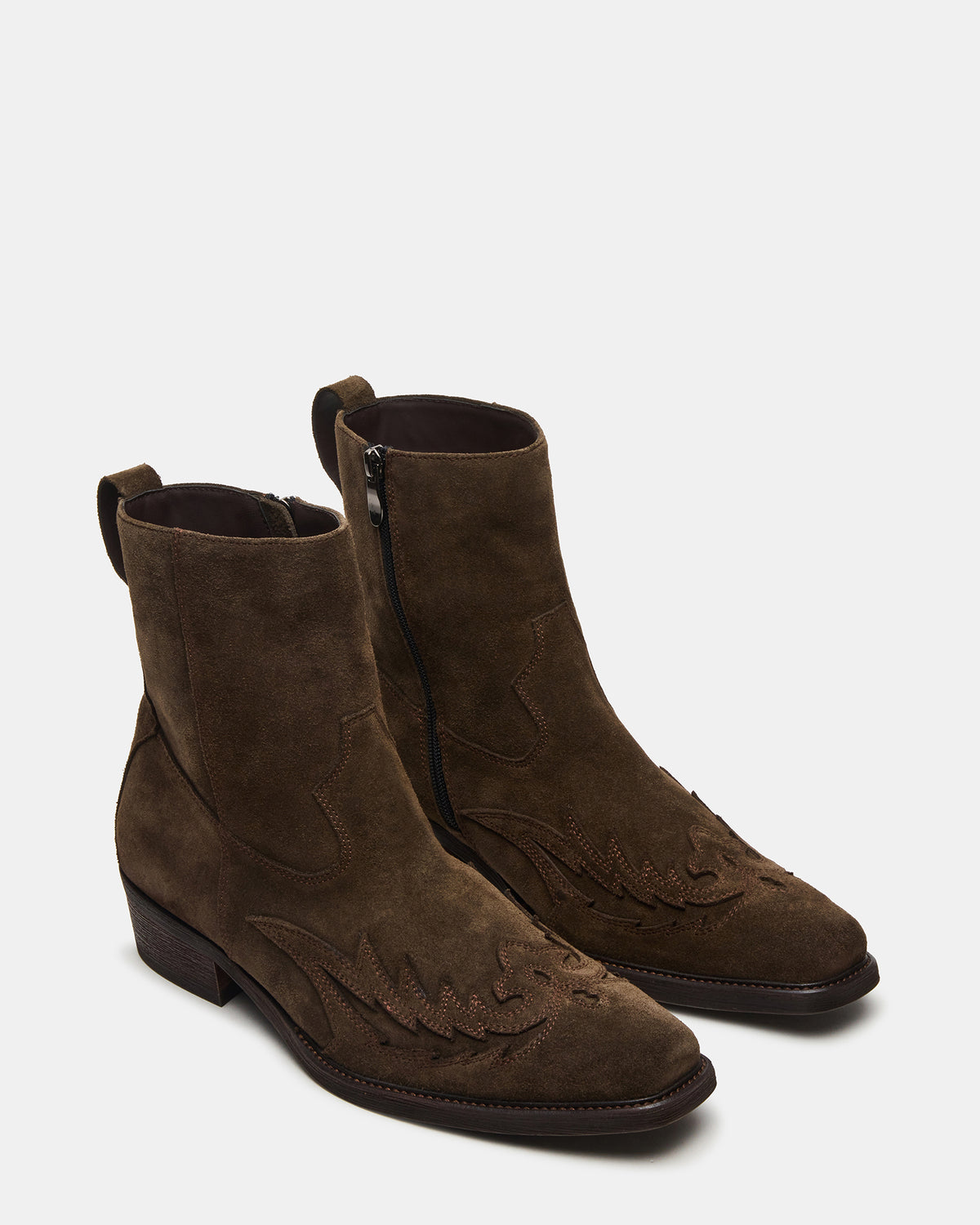 SANTANA Green Olive Western Men's Ankle Boot - Steve Madden