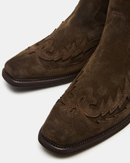 SANTANA Green Olive Western Men's Ankle Boot - Steve Madden