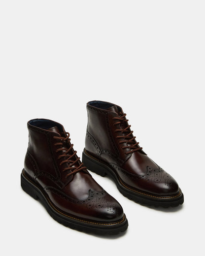 KODA Dark Brown Lace-Up Men's Ankle Boot - Steve Madden
