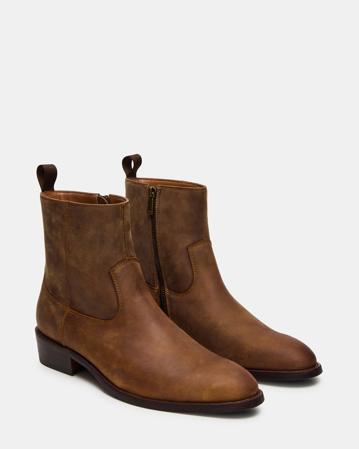 HENDRIK Tan Leather Men's Ankle Boot - Steve Madden