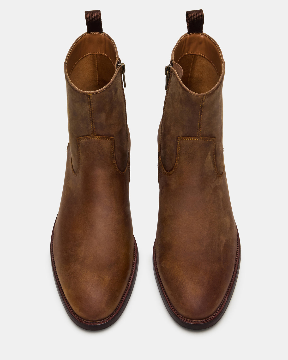 HENDRIK Tan Leather Men's Ankle Boot - Steve Madden