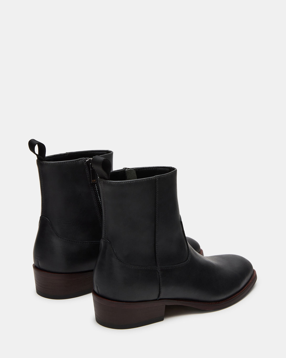 HENDRIK Black Leather Men's Ankle Boot - Steve Madden