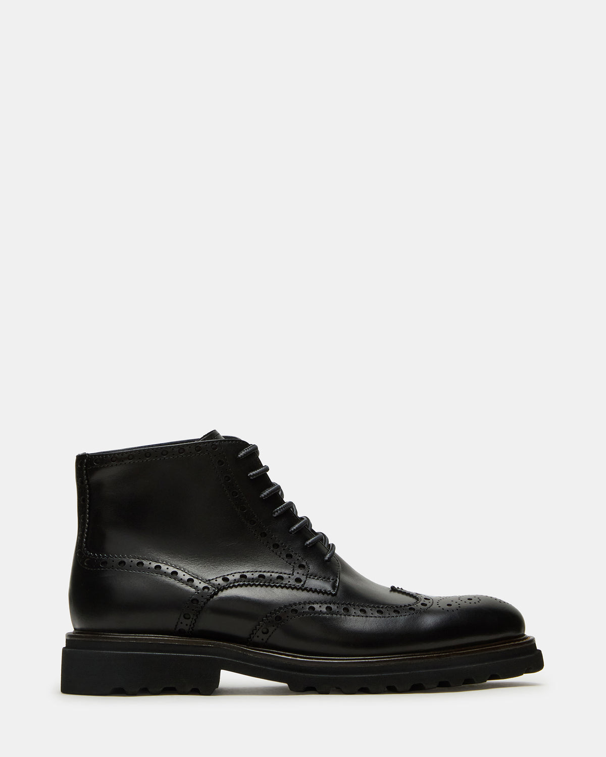 KODA Black Leather Lace-Up Men's Ankle Boot - Steve Madden