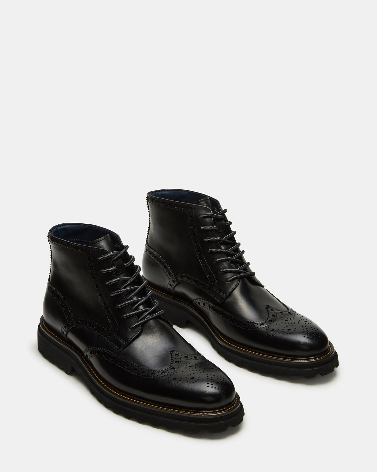 KODA Black Leather Lace-Up Men's Ankle Boot - Steve Madden