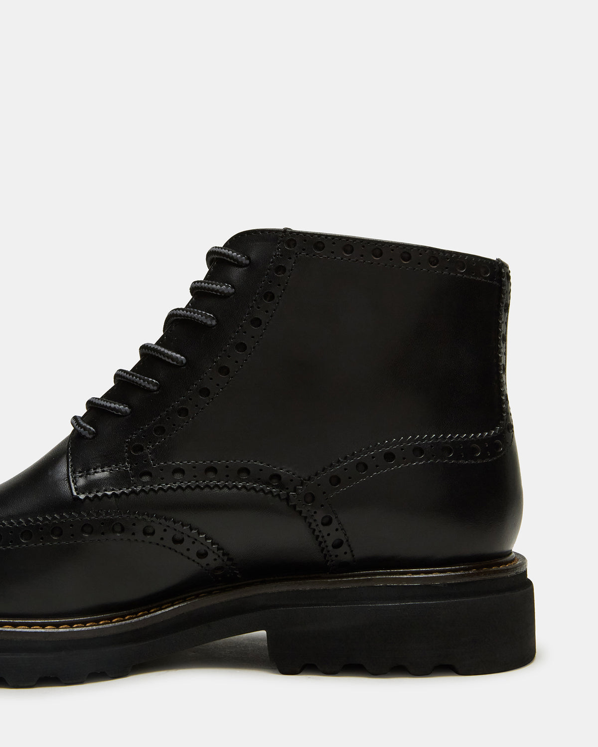 KODA Black Leather Lace-Up Men's Ankle Boot - Steve Madden