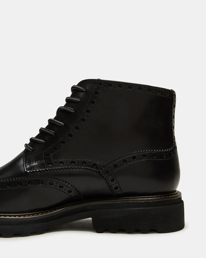 KODA Black Leather Lace-Up Men's Ankle Boot - Steve Madden