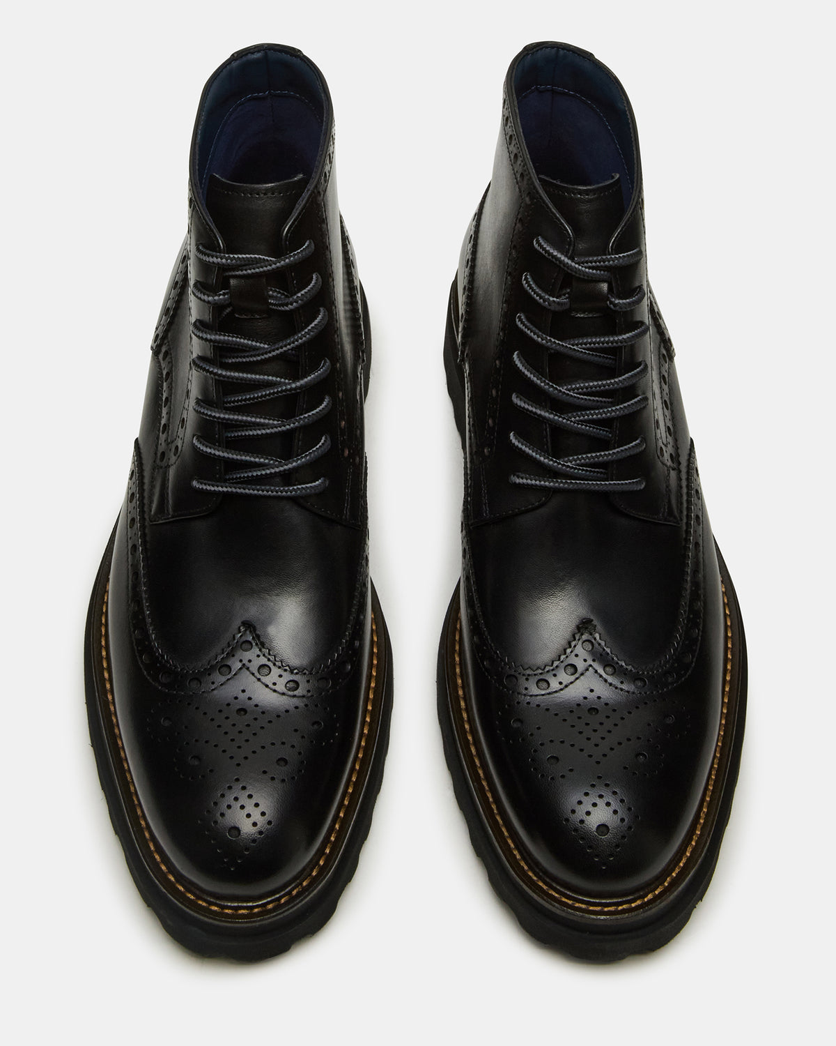 KODA Black Leather Lace-Up Men's Ankle Boot - Steve Madden