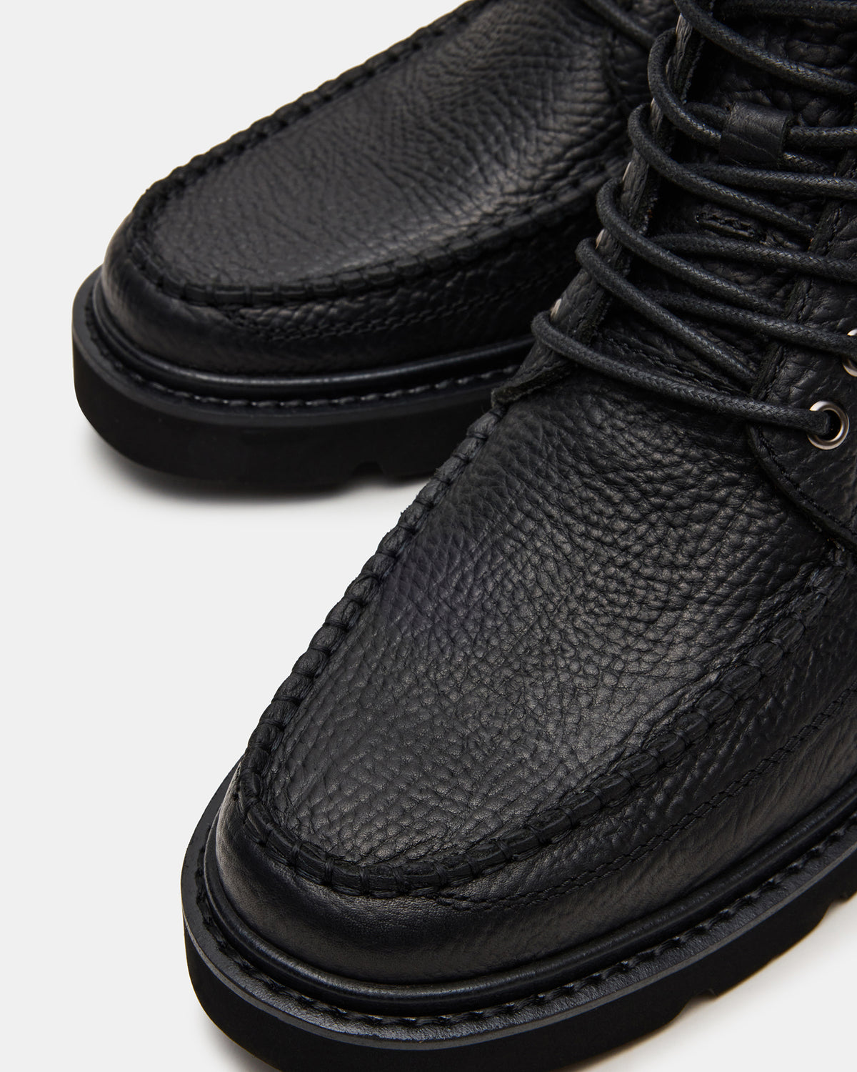 DAEL Black Leather Lace-Up Men's Ankle Boot - Steve Madden