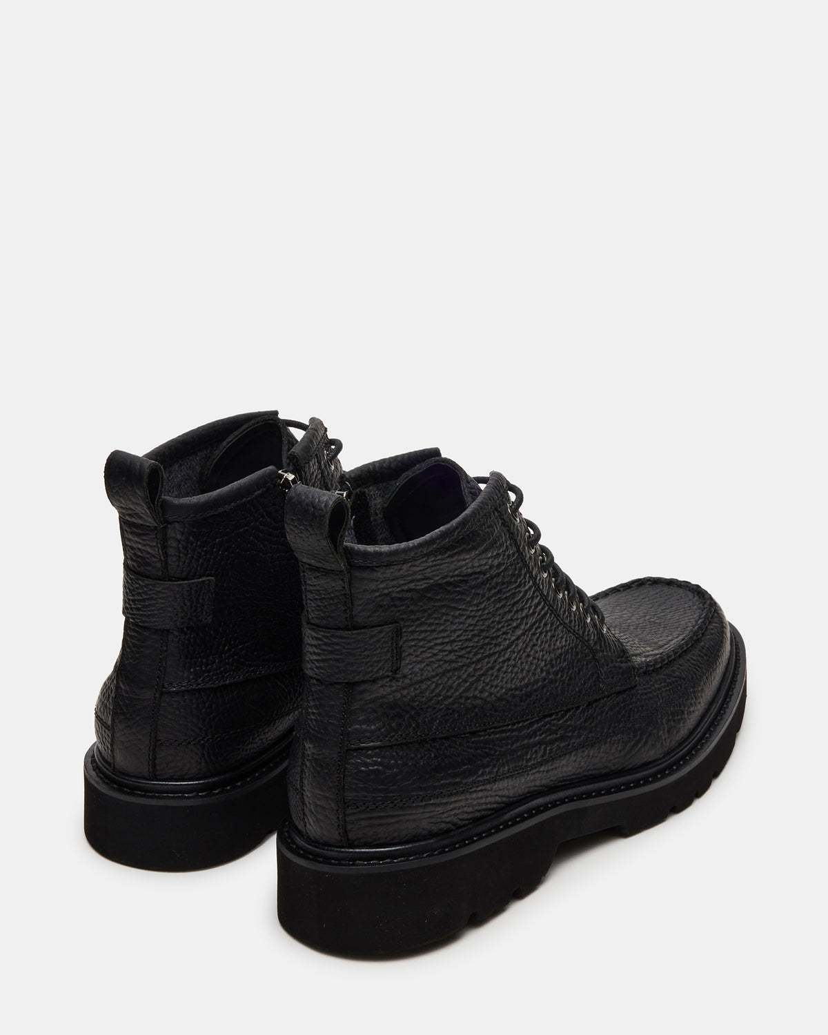 DAEL Black Leather Lace-Up Men's Ankle Boot - Steve Madden