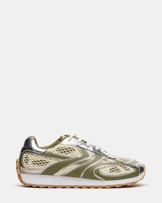 XYLO Green Low-Top Lace-Up Men's Sneakers - Steve Madden