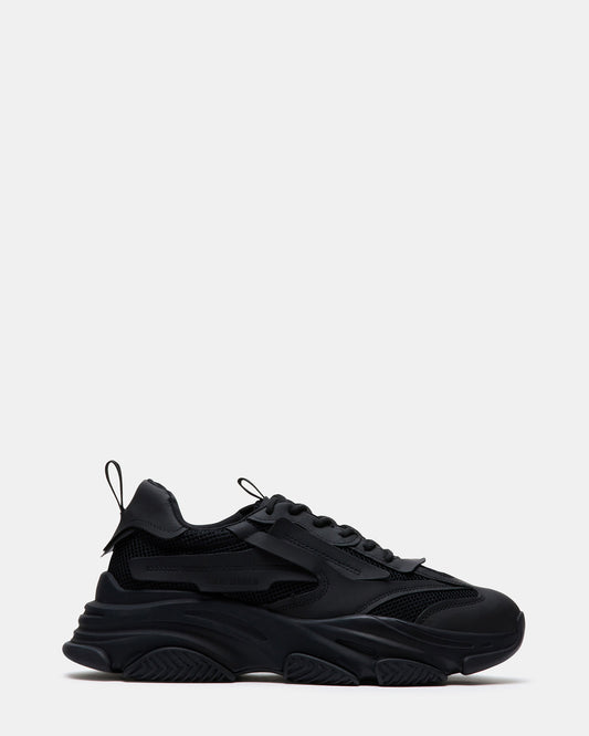 POSSESS Black Low-Top Lace-Up Men's Sneaker - Steve Madden
